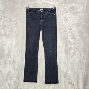 Sahalie Women Jeans Dark Wash Bootcut Size 6 Cotton Spandex Blend No Back Pocket